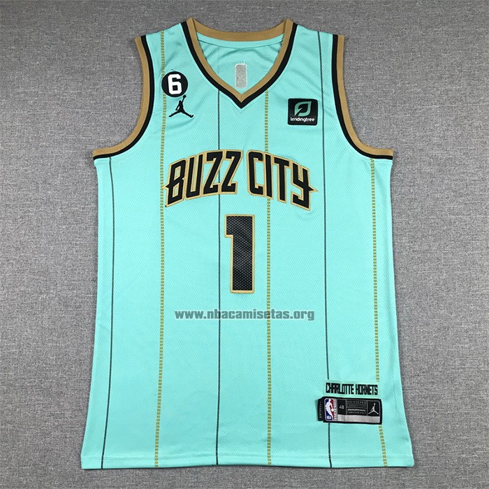 Camiseta Charlotte Hornets LaMelo Ball NO 1 Ciudad Verde